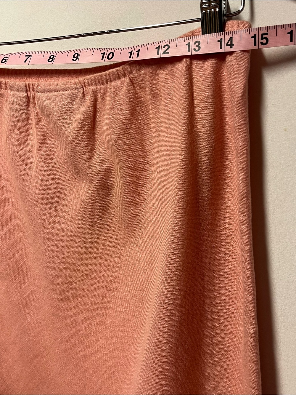 Nordstrom 100% Linen Blush Pink Maxi Skirt Large Pull On Cottage Prairie Coastal - Picture 9 of 9
